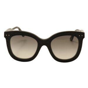 NEW Bottega Veneta Calfskin Leather & Acetate Cat Eye Sunglasses w Origi…